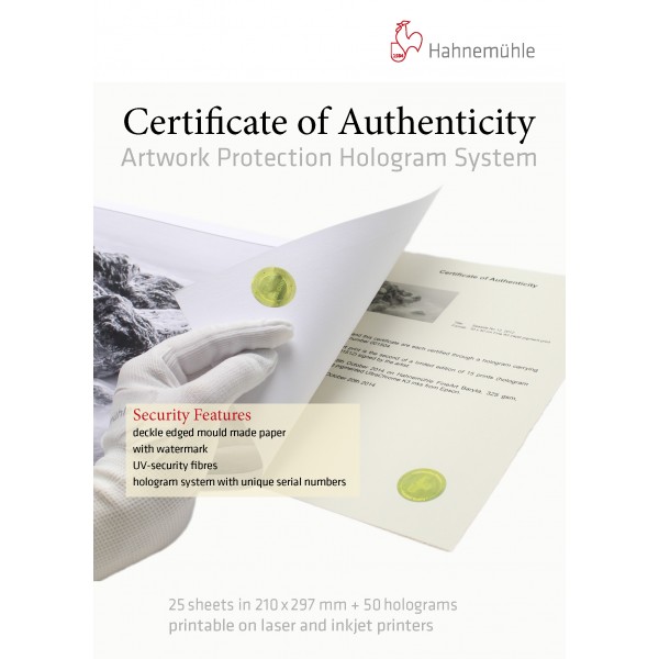Hahnemühle Certificate of Authenticity A4 25 Sheets (10640397)