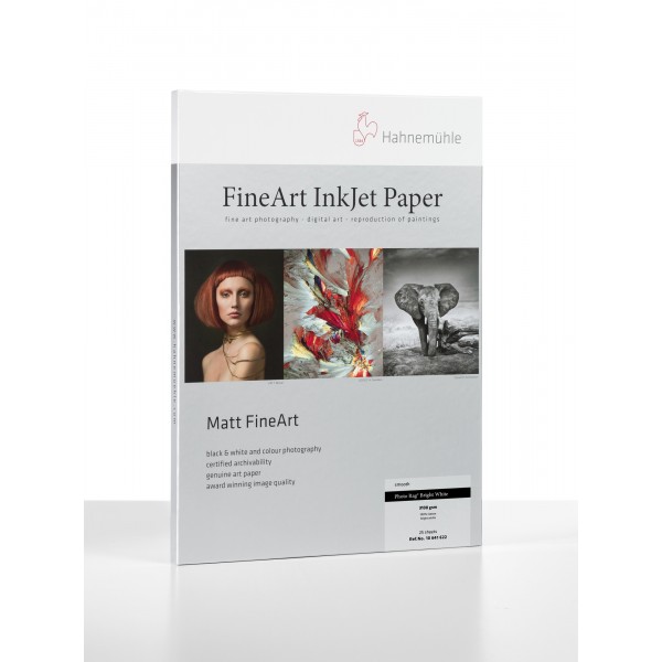 Paper Box Hahnemühle Matt FineArt Smooth Photo Rag Bright White A3+ 25 sheets 310 gr/m² (10641621)