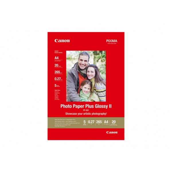 Χαρτί Canon PP-201 Photo Paper Plus ΙΙ A4 265gr/m² 20 sheets (2311B019)
