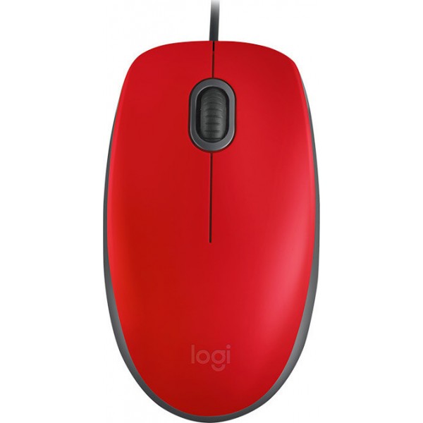 Ποντίκι Logitech M110 Red Wired Optical (910-005489)