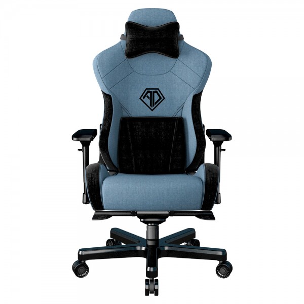 Gaming Chair Anda Seat T-PRO II Light Blue/ Black FABRIC with Alcantara Stripes (AD12XLLA-01-SB-F)