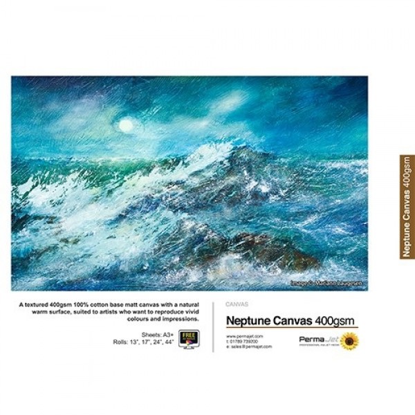 Χαρτί Ρολό Plotter PermaJet Neptune Canvas  400gr/m² (430mmx12m) (APJ23528)