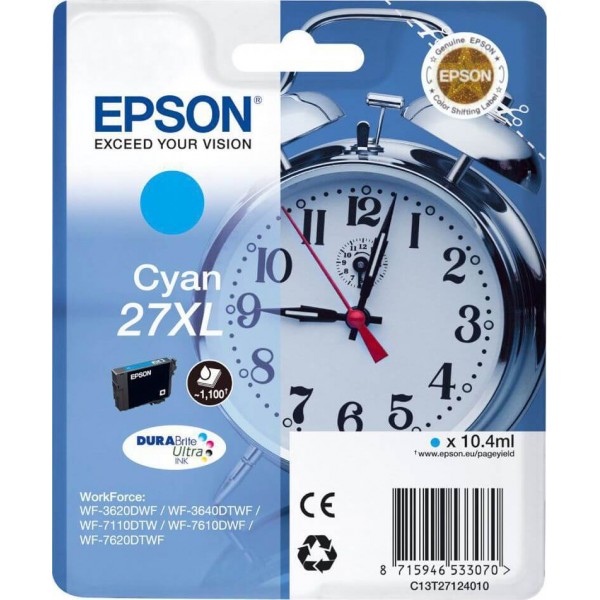 Μελάνι Epson 27XL Cyan T2712 10,6ml (C13T27124012)
