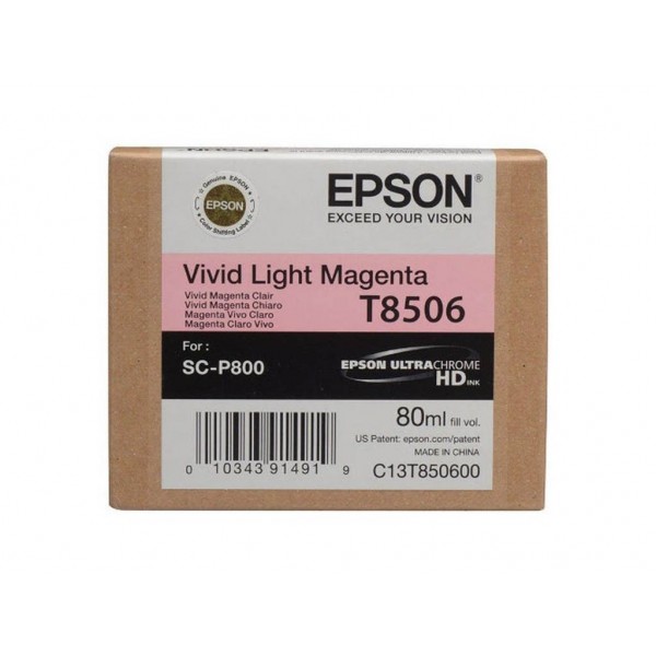 Μελάνι Epson Light Magenta T8506 Pigment 80ml (C13T850600)