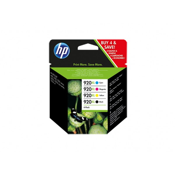 Μελάνι HP 920XL Combo Pack 4x Colors (B.1200 & 3x C.700 Pgs) (C2N92AE)