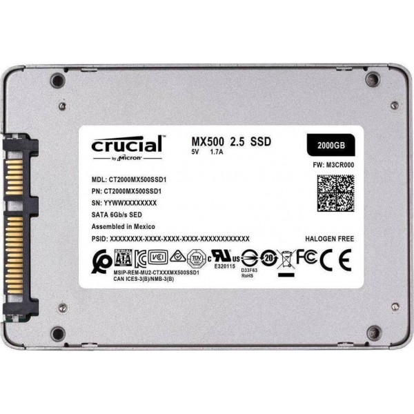 SSD Crucial MX500 2TB 2.5" SATA III (CT2000MX500SSD1)
