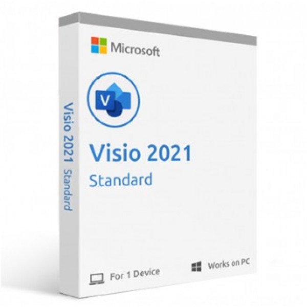 Microsoft Visio Standard 2021 Win All Languages PK Lic Online Download C2R NR (D86-05942)