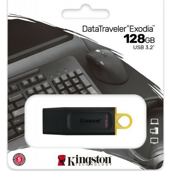 USB Flash Drive Kingston DataTraveler Exodia 128GB Black USB 3.2 (DTX/128GB)
