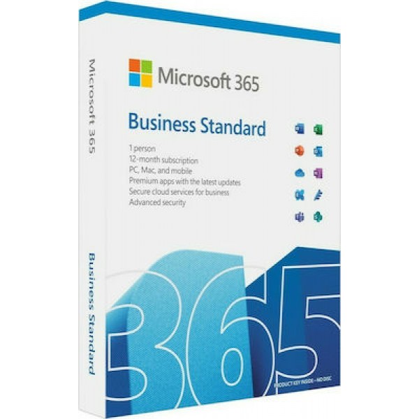 Microsoft 365 Business Standard Retail Mac/Win English Subscription EuroZone 1 License Medialess 1 Year (KLQ-00650)