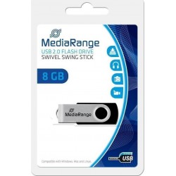 USB Flash Drive MediaRange MR908 8GB Silver & Black USB 2.0 (MR908)