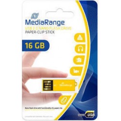 USB Flash Drive MediaRange MR976 16GB Yellow USB 2.0 (MR976)