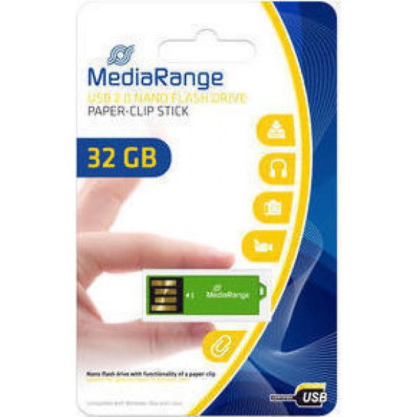 USB Flash Drive MediaRange MR977 32GB Green USB 2.0 (MR977)
