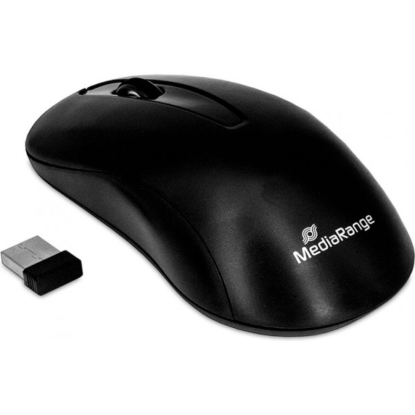 Mouse MediaRange 3-Button Black Wireless Optical (MROS209)