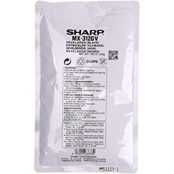 Developer Sharp Black 100k pgs (MX-312GV)