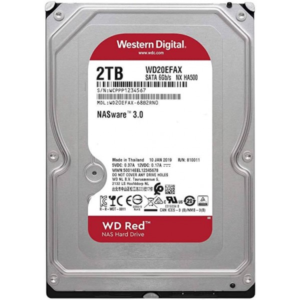 HDD Western Digital Red NAS 2TB 3.5" SATA III (WD20EFAX)
