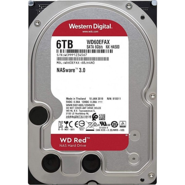 HDD Western Digital Red NAS 6TB 3.5" SATA III (WD60EFAX)